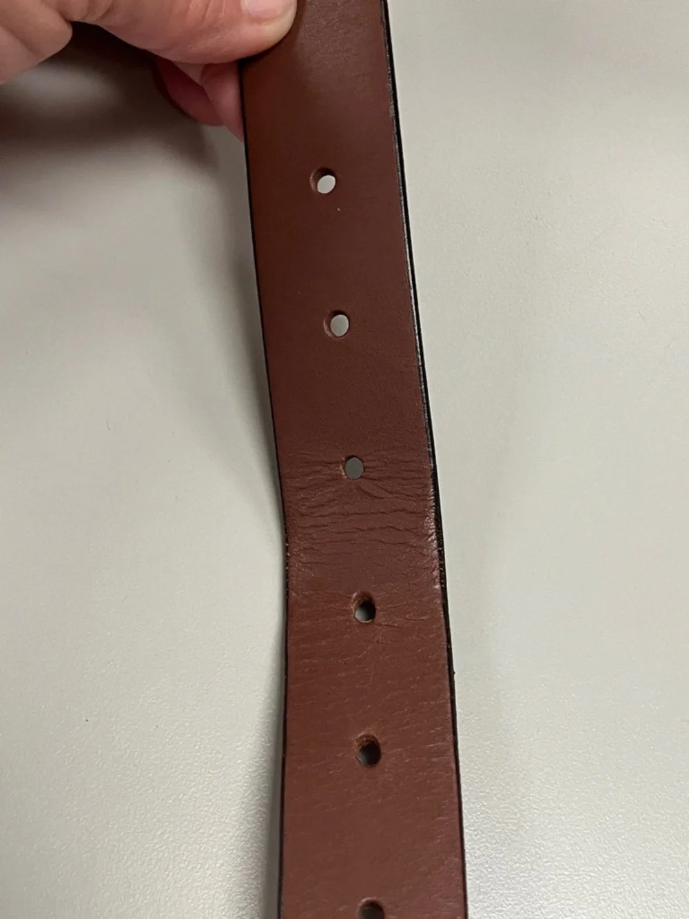 J. Crew Brown Leather Belt with Brass Buckle size small - Picture 9 of 11